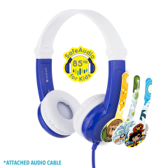 Buddyphones: Connect On-Ear hoofdtelefoon incl. Microfoon - Blauw