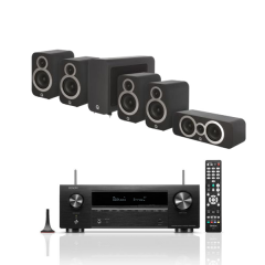 Denon AVR-X1700H 7.2 surround receiver + Q-Acoustics 3010i 5.1 Home cinema systeem Zwart