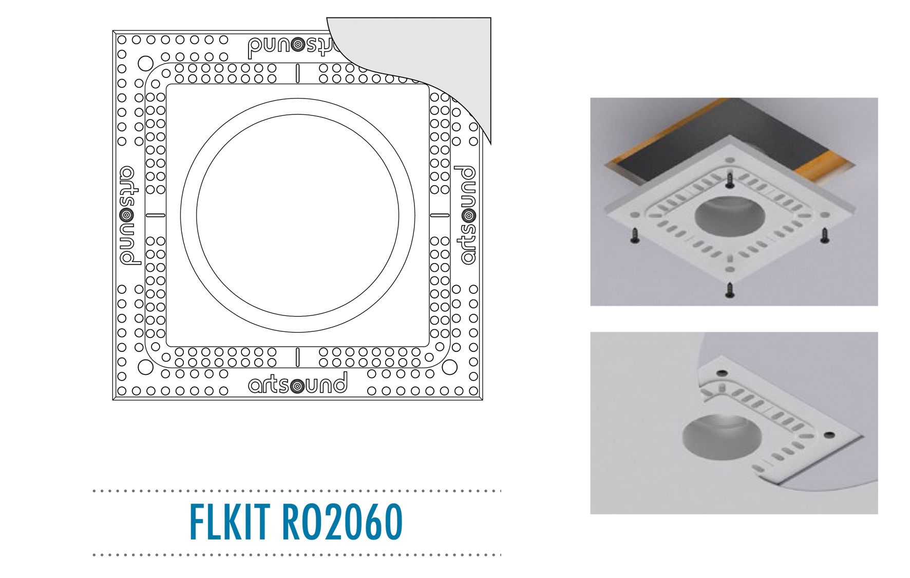 ArtSound: FLKIT RO2060 Flush Mount Kit voor RO2060 - Wit
